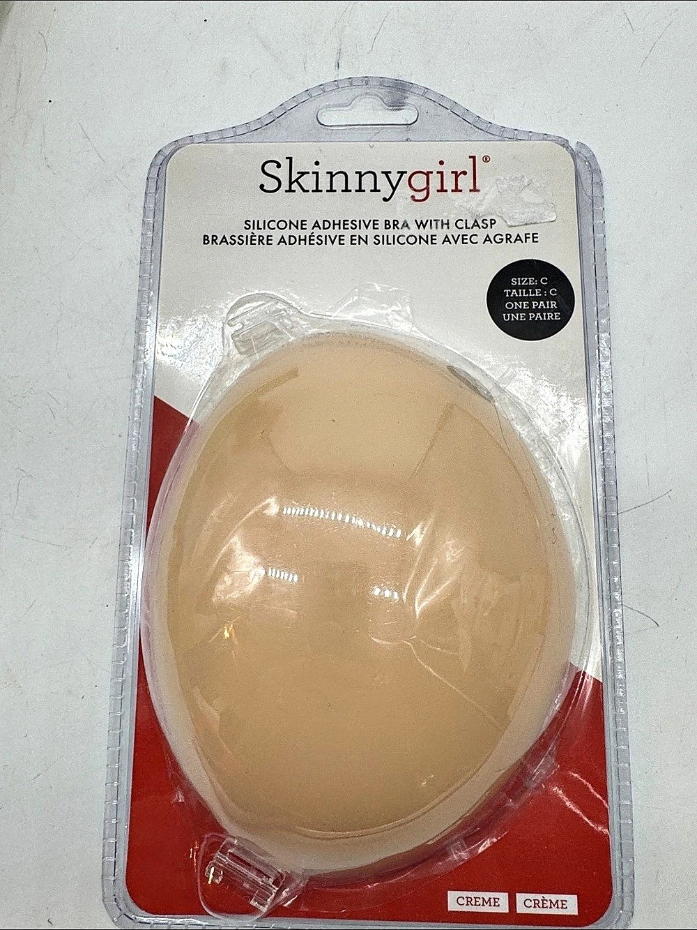Skinnygirl Silicone Adhesive Bra with Clasp Tan NWT